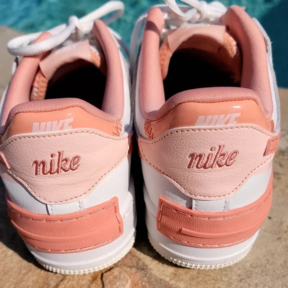 Nike Womens Air Force 1 Shadow In Washed Coral Size 8 - Picture 6 of 13